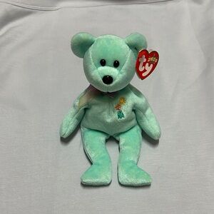 Ty Light Green Teddy Bear Plush Ariel